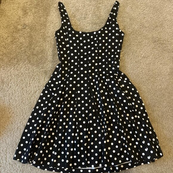 Women's Black and White Dress - Picture 2 of 2